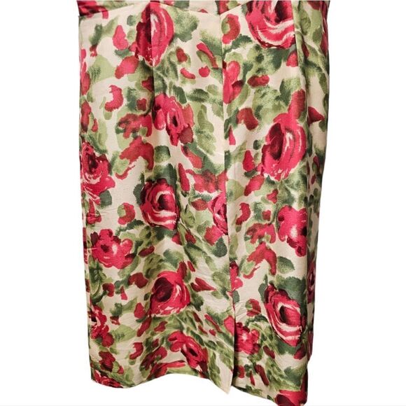 ANTHROPOLOGIE TABITHA Silk Rose Floral Dress - Size 6 - Picture 6 of 7